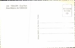 CPM Toulon Cap Brun Anse Mejean les Cabanons 
