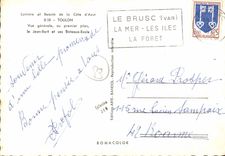 CPM Toulon Vue generale au Premier plan le Jean Bart et ses Bateaux Ecole F143