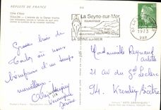 CPM Toulon Entree de la Darse Vieille Bateau F762