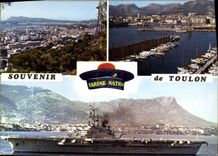 CPM Souvenir de Toulon Bateau Porte Avions 