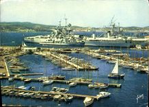 CPM Toulon Le Port et le Cuirase Jean Bart 