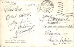 VINTAGE POSTCARD Surroundings of Toulon Pretty Escape towards Sablettes