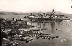 MODERN CARD Toulon on Sea the Small row Boats