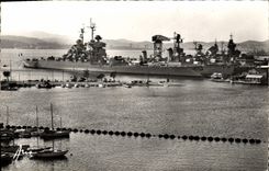 MODERN CARD Toulon the Jean Bart Surcouf Richelieu at rest Boats