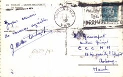 VINTAGE POSTCARD Toulon Sainte Marguerite Cliffs