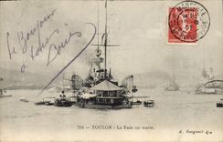 CPA Toulon La Rade un matin Bateau