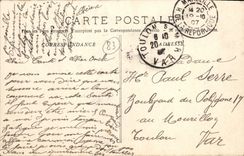 VINTAGE POSTCARD Toulon Roads one morning Boat