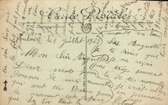 VINTAGE POSTCARD a Thought of Toulon Flower