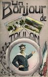 VINTAGE POSTCARD a Hello of Marine Toulon Militaria