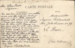 VINTAGE POSTCARD Toulon Places Freedom Thos Cook