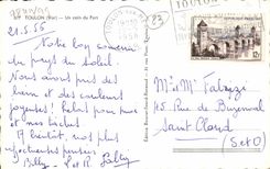 MODERN CARD Toulon a corner of the Port Boats