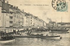 CPA Toulon Vue Generale du Quai Bateaux