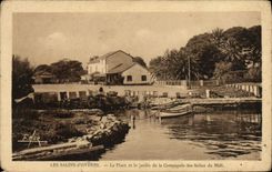 POSTAL de la VENDIMIA las salinas de Hyeres Plaaace y el jardín de la compañía de salino del sur