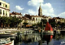 MODERN CARD Sanary on Sea a corner of the Port