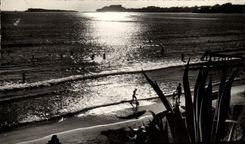 MODERN CARD Sanary on Sea the Beach of the Lido to the crespuscule