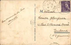 VINTAGE POSTCARD Sanary Promeande and Palm trees