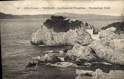 VINTAGE POSTCARD Toulon the Station of Torpedes