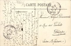 VINTAGE POSTCARD Surroundings of Toulon Coat the bridge and the castle Michel Pucha Boat