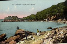 VINTAGE POSTCARD Toulon the Brown Cape the Beach