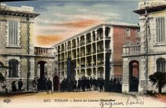 VINTAGE POSTCARD Toulon Entered of the Barracks Sainte Anne Militaria