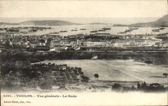 VINTAGE POSTCARD Toulon View Roads