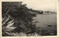 VINTAGE POSTCARD Toulon Mourillon the Way of Customs officers