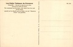 VINTAGE POSTCARD Toulon Seen of the roads and the city