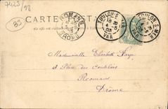 VINTAGE POSTCARD Toulon Train station Vauban Place