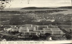 CPA Toulon Panorama et le Nouvel Hopital Militaire Militaria
