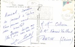 MODERN CARD Toulon View on and splits it Bateaux