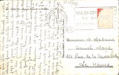 MODERN CARD Toulon Public garden Albert 1st and Train station