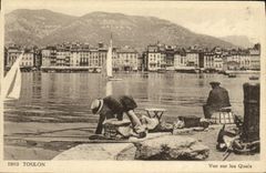 CPA Toulon vue sur les Quais Pecheurs Peche
