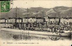 CPA Toulon Les Contre Torpilleurs et le Quai Bateau