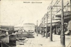 VINTAGE POSTCARD Toulon Cronstadt Quay