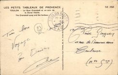 CPA Toulon Le Quai Cronstadt et un coin de la Darse Vieille Bateaux