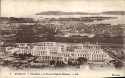 CPA Toulon Panorama et le Nouvel Hopital Militaire Militaria