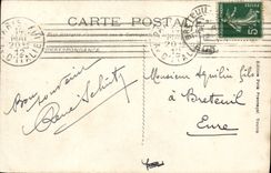 VINTAGE POSTCARD Toulon Town hall Carriatide de Puget