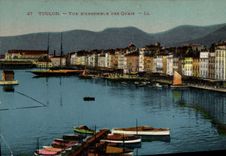 CPA Toulon Vue d'Ensemble des Quais Bateaux