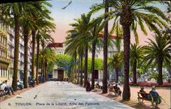 CPA Toulon Place de la Liberte Allee des Palmiers 