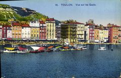 CPA Toulon Vue sur les Quais 