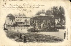 VINTAGE POSTCARD Toulon Places of Weapons and Police port authority