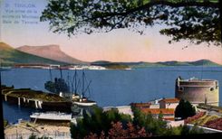 VINTAGE POSTCARD Toulon Seen from of Top of the Coat Baue de Tamaris
