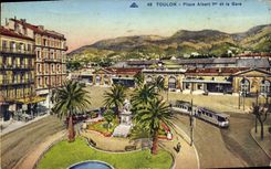 CPA Toulon Place Albert 1er la Gare 