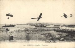VINTAGE POSTCARD Toulon Squadrons of Evolutions Plane Aviation