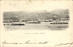VINTAGE POSTCARD Toulon Roads the Squadron Boats