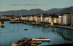CPA Toulon Vue d'Ensemble des Quais Bateaux