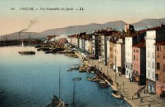 CPA Toulon Vue d'ensemble des Quais 