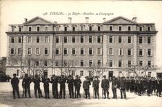 CPA Toulon 5eme Depot Pavillon 2eme Compagine Militaria