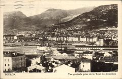 VINTAGE POSTCARD Toulon View Taken of the Tower of Morillon Boat
