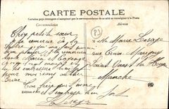 VINTAGE POSTCARD Toulon Points St Miter Boat
